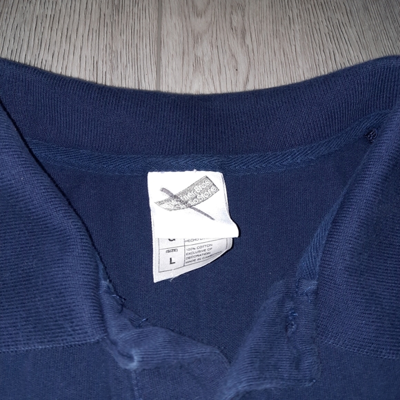 Harry Potter Hogwarts Navy Polo Shirt Vintage Warner Brothers Studio - Picture 4 of 12